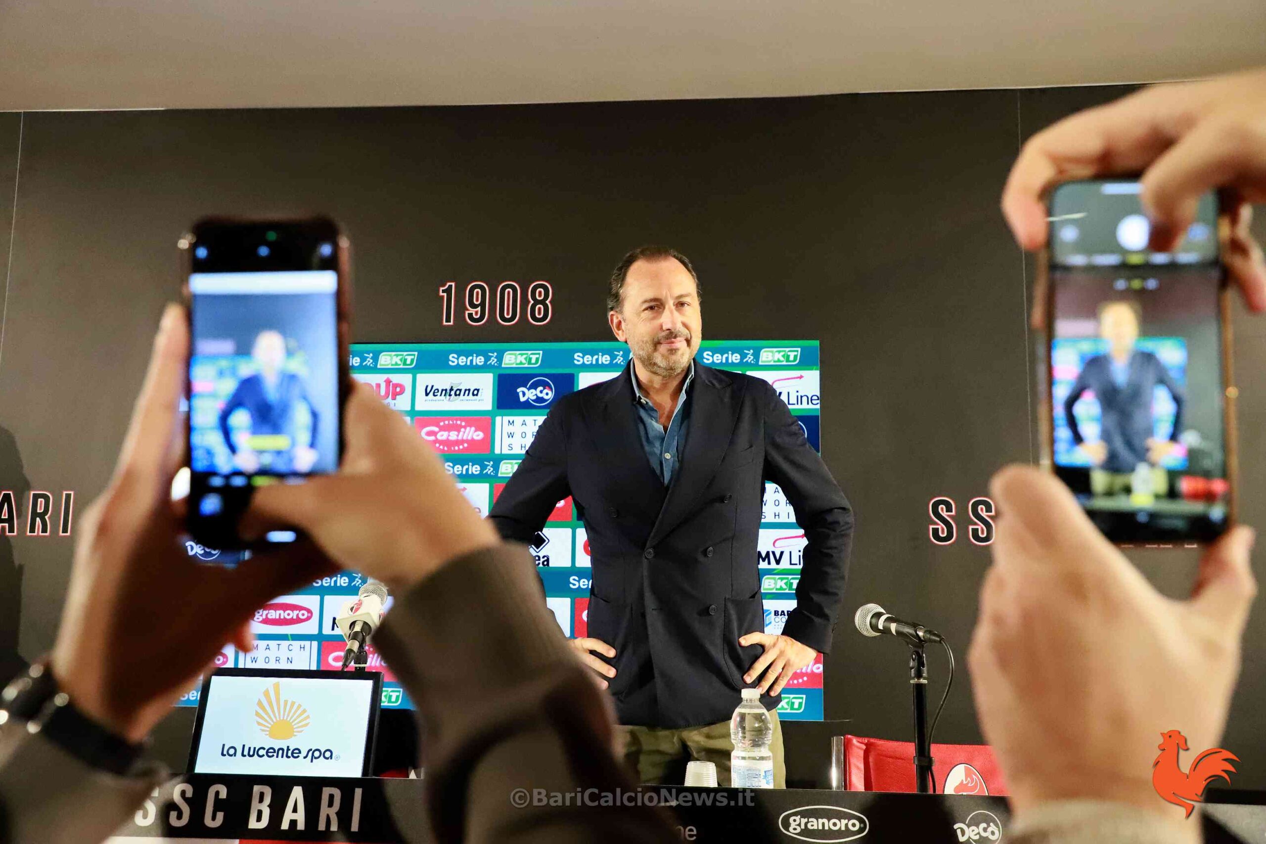 Luigi De Laurentiis durante l'ultima conferenza stampa nel 2024